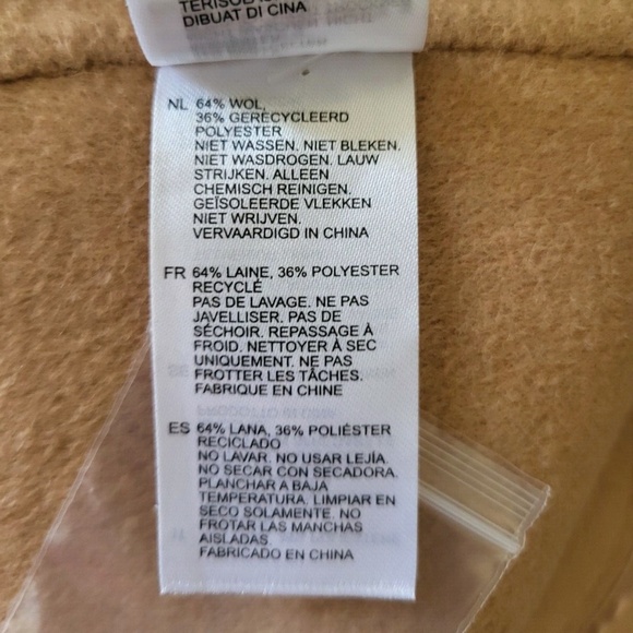 $475 Unworn Reiss Brooks Long Length Belted Wool Blend Overcoat in Camel - Picture 11 of 11